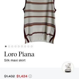 Loro Piana Cream and Brown Trim Top